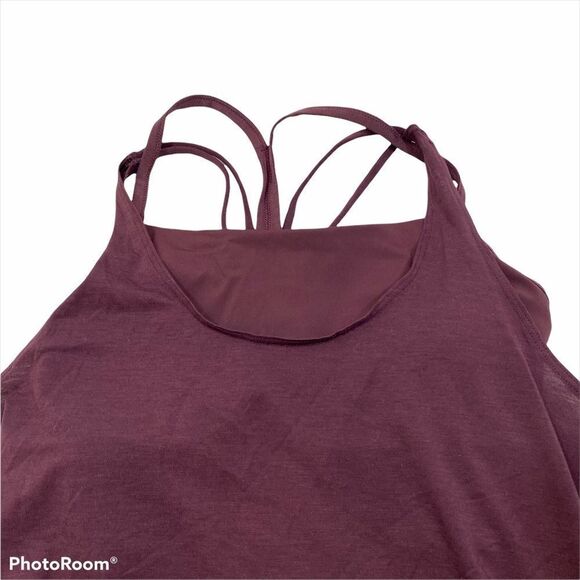 Athleta‎ Burgundy Tank With Attached Sport Bra XS - Picture 3 of 14